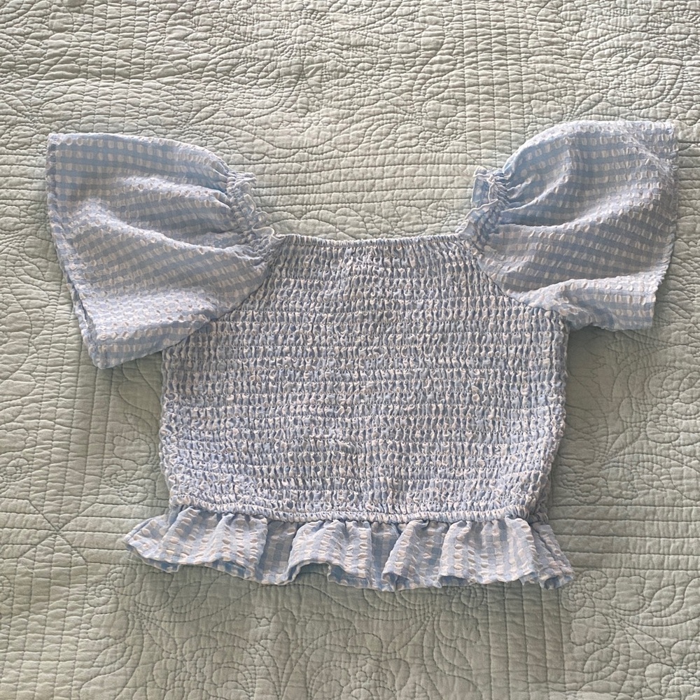 Art Class Light Blue Crop Top